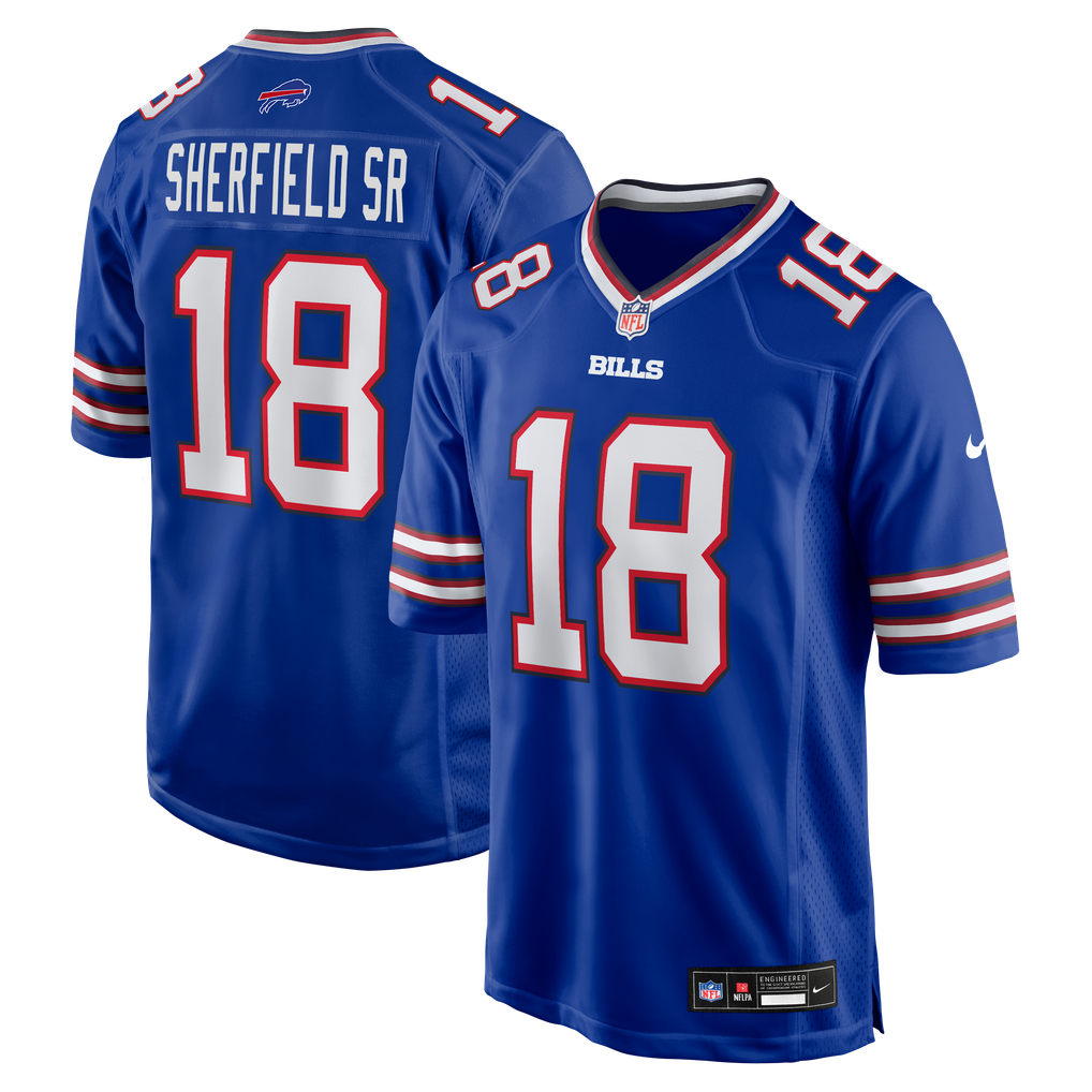 Men's Buffalo Bills Trent Sherfield Sr. Nike Royal Team Game Jersey - Image 1