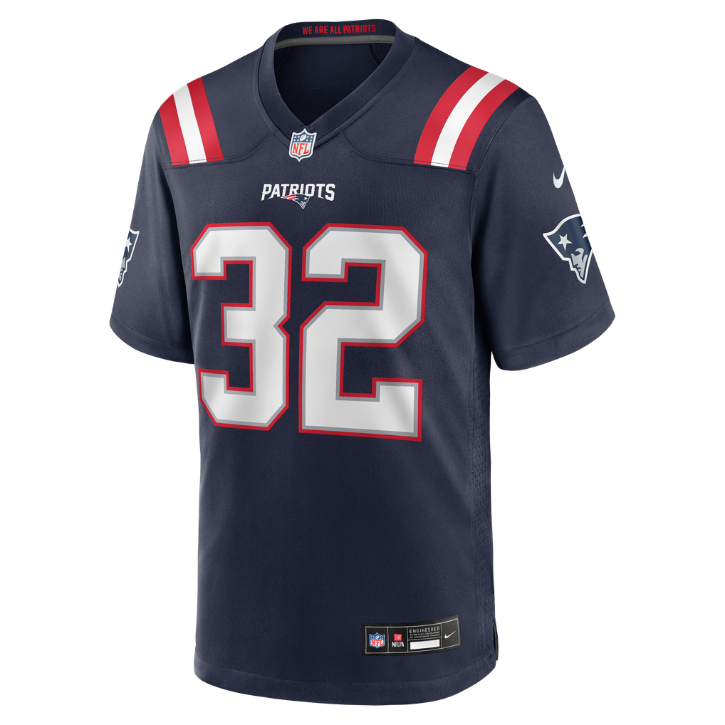 Men's New England Patriots TreVeyon Henderson Nike Navy 2025 NFL Draft Game Jersey - Image 3
