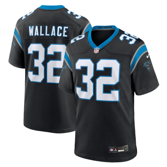 Men's Carolina Panthers Trevin Wallace Nike Black Team Game Jersey - Image 1