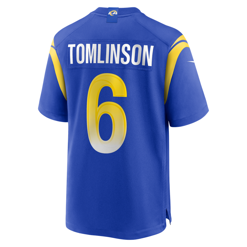 Men's Los Angeles Rams Tre'Vius Hodges-Tomlinson Nike  Royal Team Game Jersey - Image 4