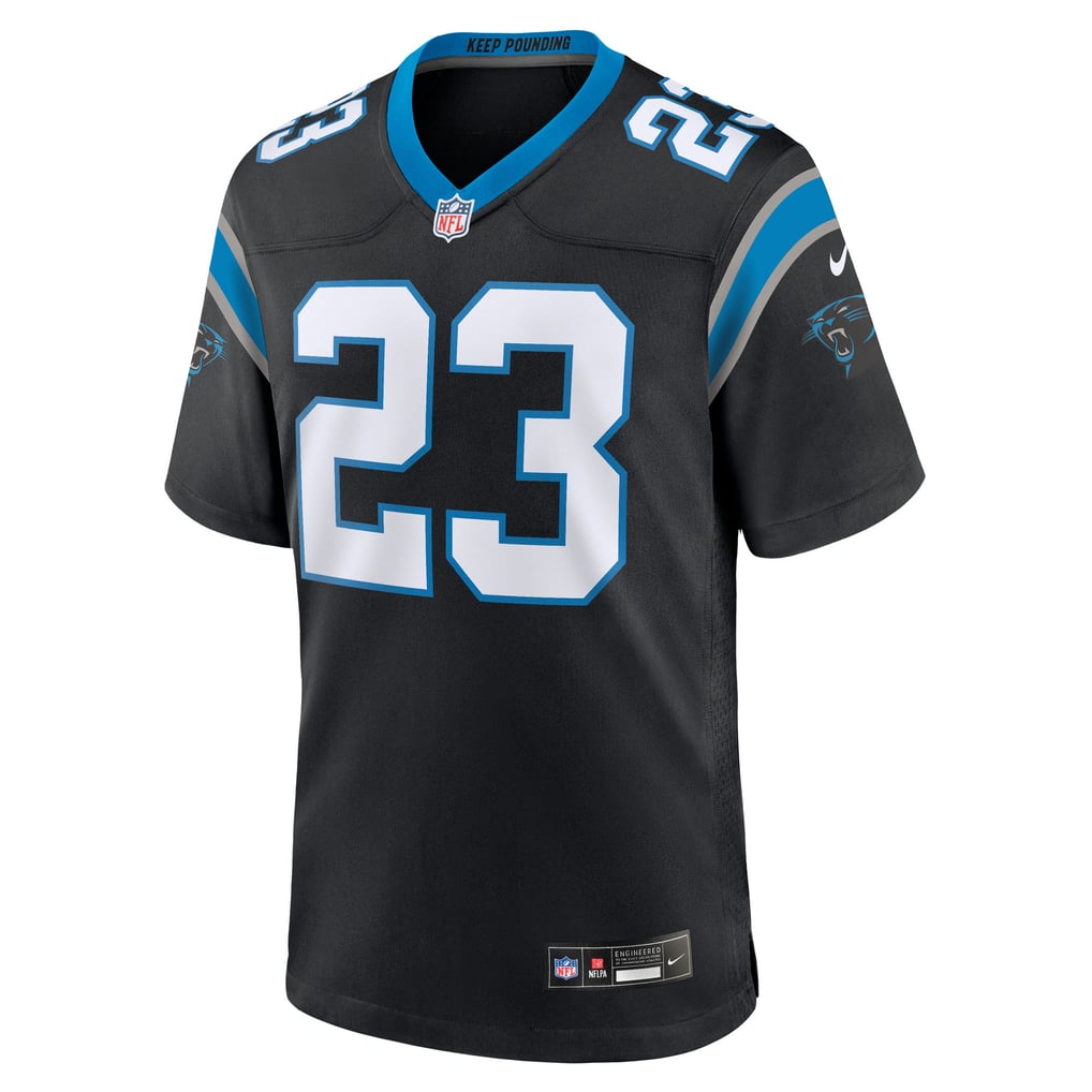 Men's Carolina Panthers Trevor Etienne Nike Black Team Game Jersey - Image 3