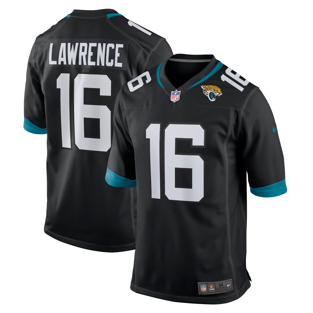 Men's Jacksonville Jaguars Trevor Lawrence Nike Black Alternate Game Jersey - Image 1