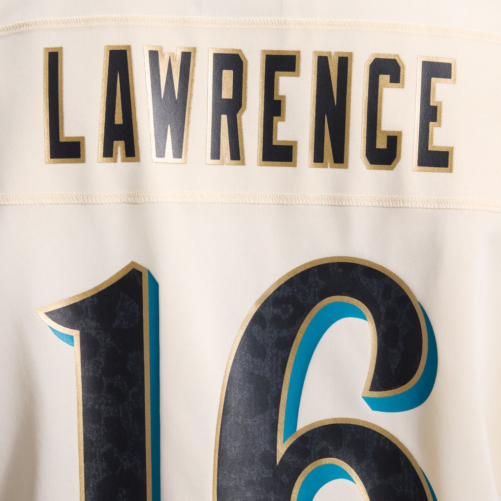 Men's Jacksonville Jaguars Trevor Lawrence Nike Natural 2026 Rivalries Collection Game Jersey - Image 19