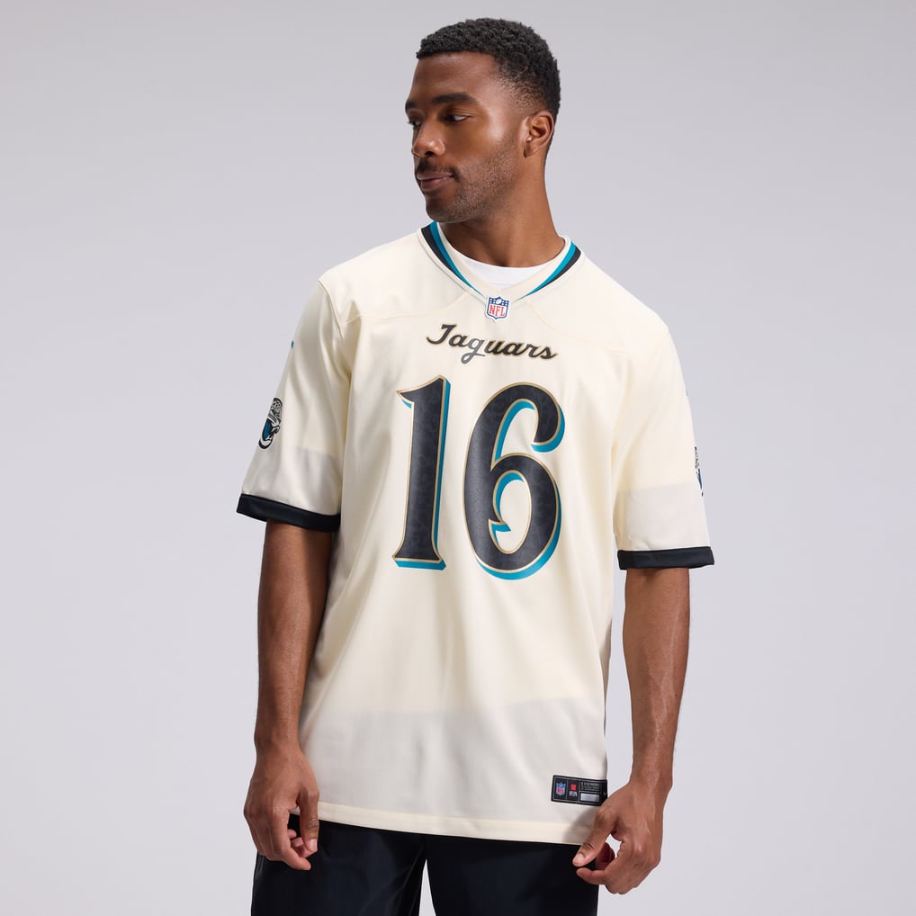 Men's Jacksonville Jaguars Trevor Lawrence Nike Natural 2026 Rivalries Collection Game Jersey - Image 3