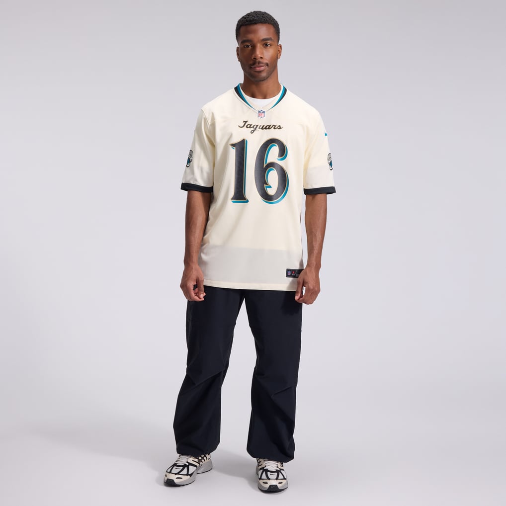 Men's Jacksonville Jaguars Trevor Lawrence Nike Natural 2026 Rivalries Collection Game Jersey - Image 5