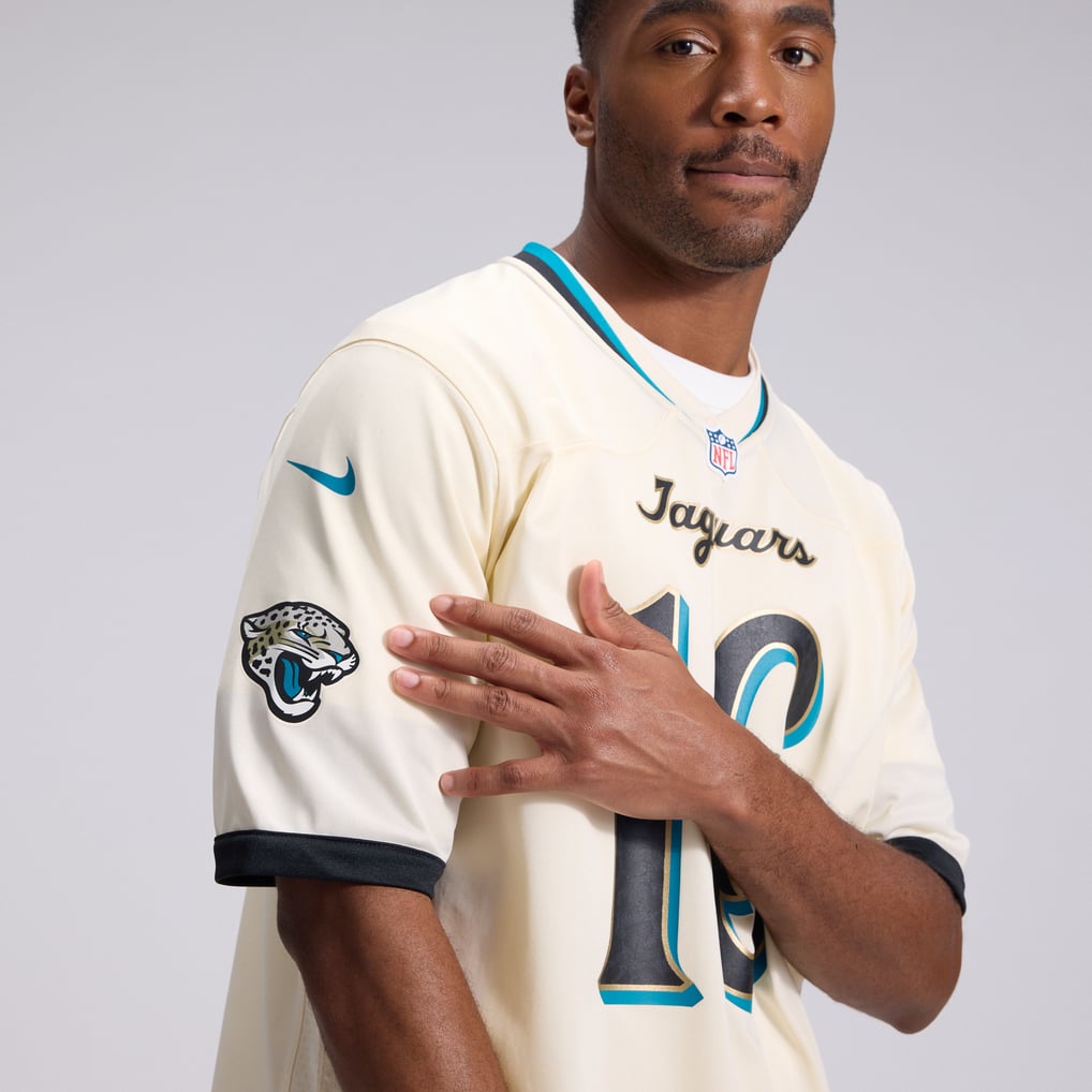 Men's Jacksonville Jaguars Trevor Lawrence Nike Natural 2026 Rivalries Collection Game Jersey - Image 10