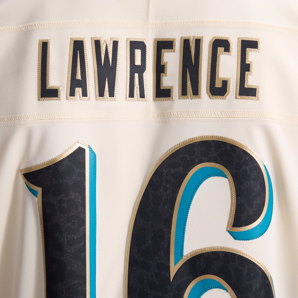 Men's Jacksonville Jaguars Trevor Lawrence Nike Natural 2026 Rivalries Collection Stitched Limited Jersey - Image 21