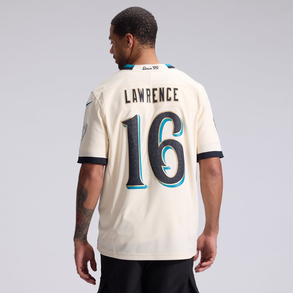Men's Jacksonville Jaguars Trevor Lawrence Nike Natural 2026 Rivalries Collection Stitched Limited Jersey - Image 4