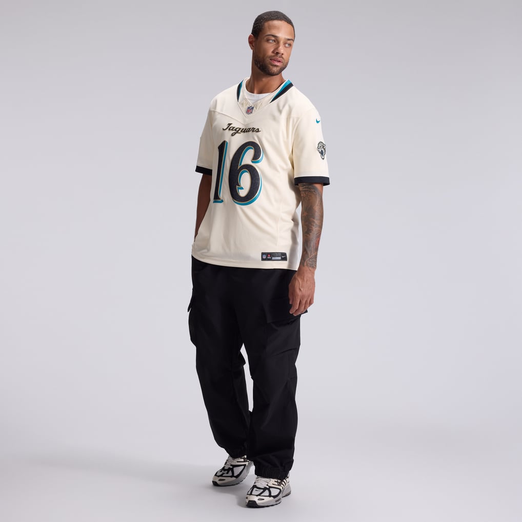 Men's Jacksonville Jaguars Trevor Lawrence Nike Natural 2026 Rivalries Collection Stitched Limited Jersey - Image 5