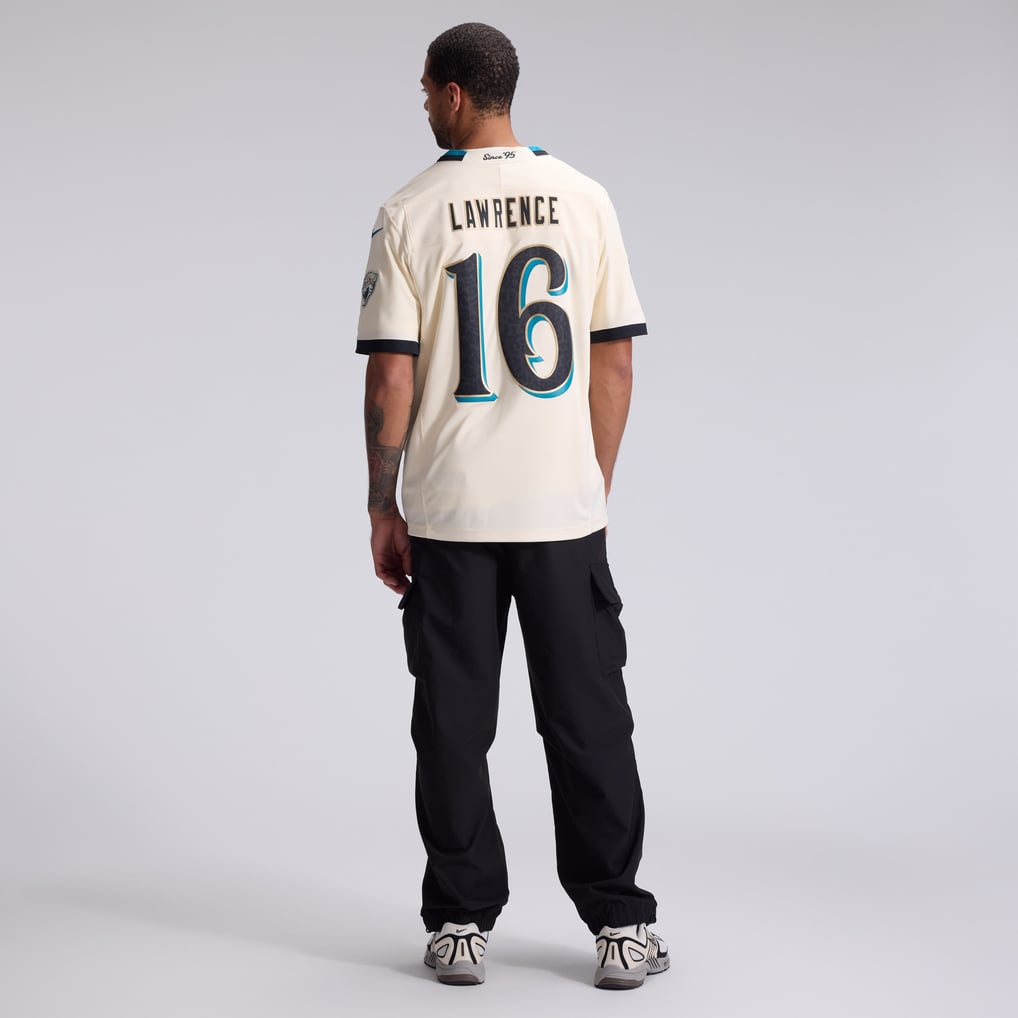 Men's Jacksonville Jaguars Trevor Lawrence Nike Natural 2026 Rivalries Collection Stitched Limited Jersey - Image 6