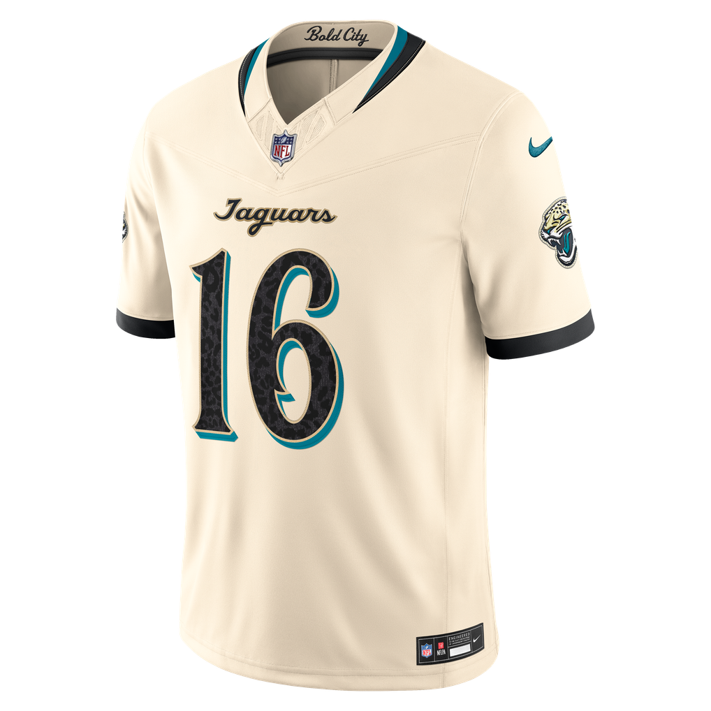 Men's Jacksonville Jaguars Trevor Lawrence Nike Natural 2026 Rivalries Collection Stitched Limited Jersey - Image 7