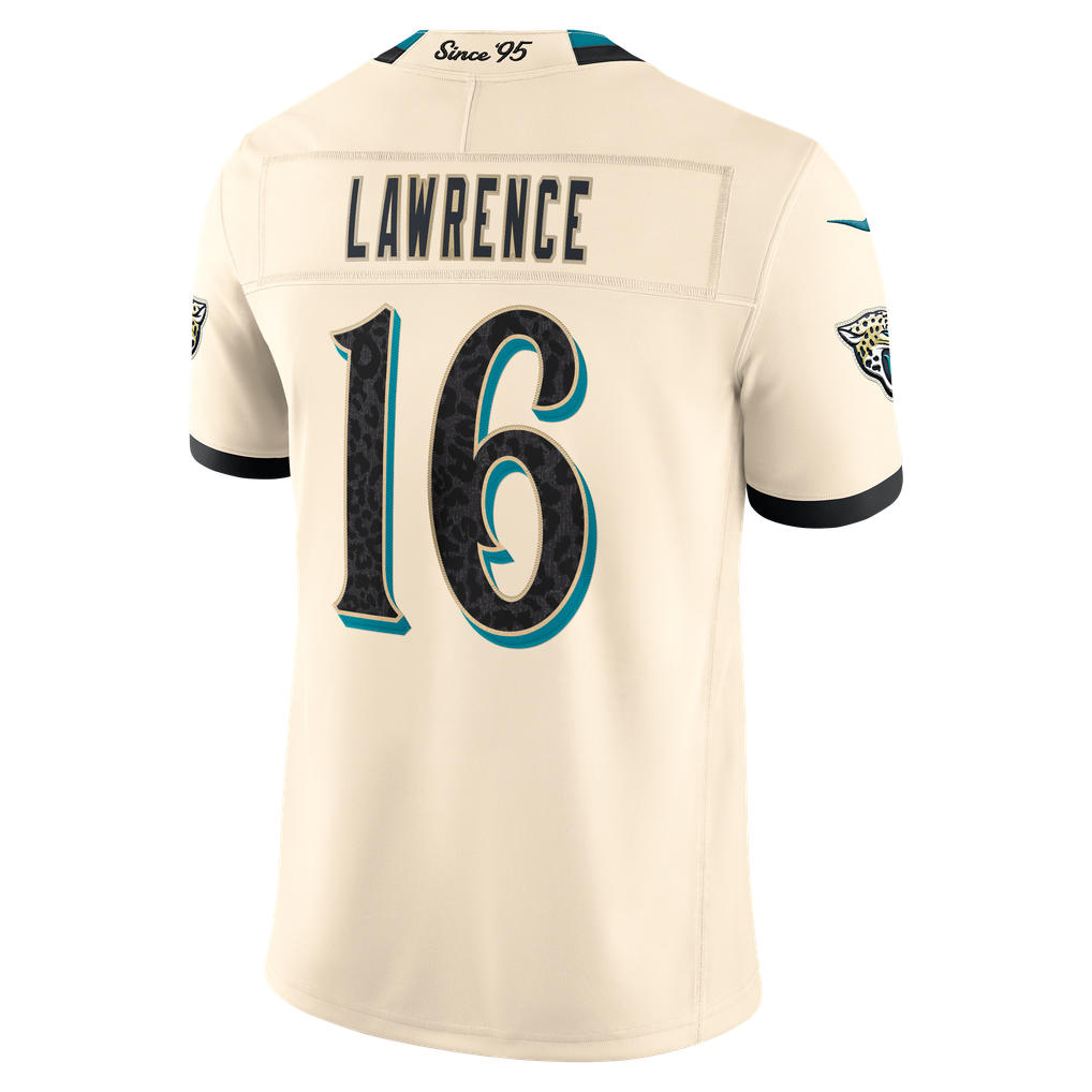 Men's Jacksonville Jaguars Trevor Lawrence Nike Natural 2026 Rivalries Collection Stitched Limited Jersey - Image 8