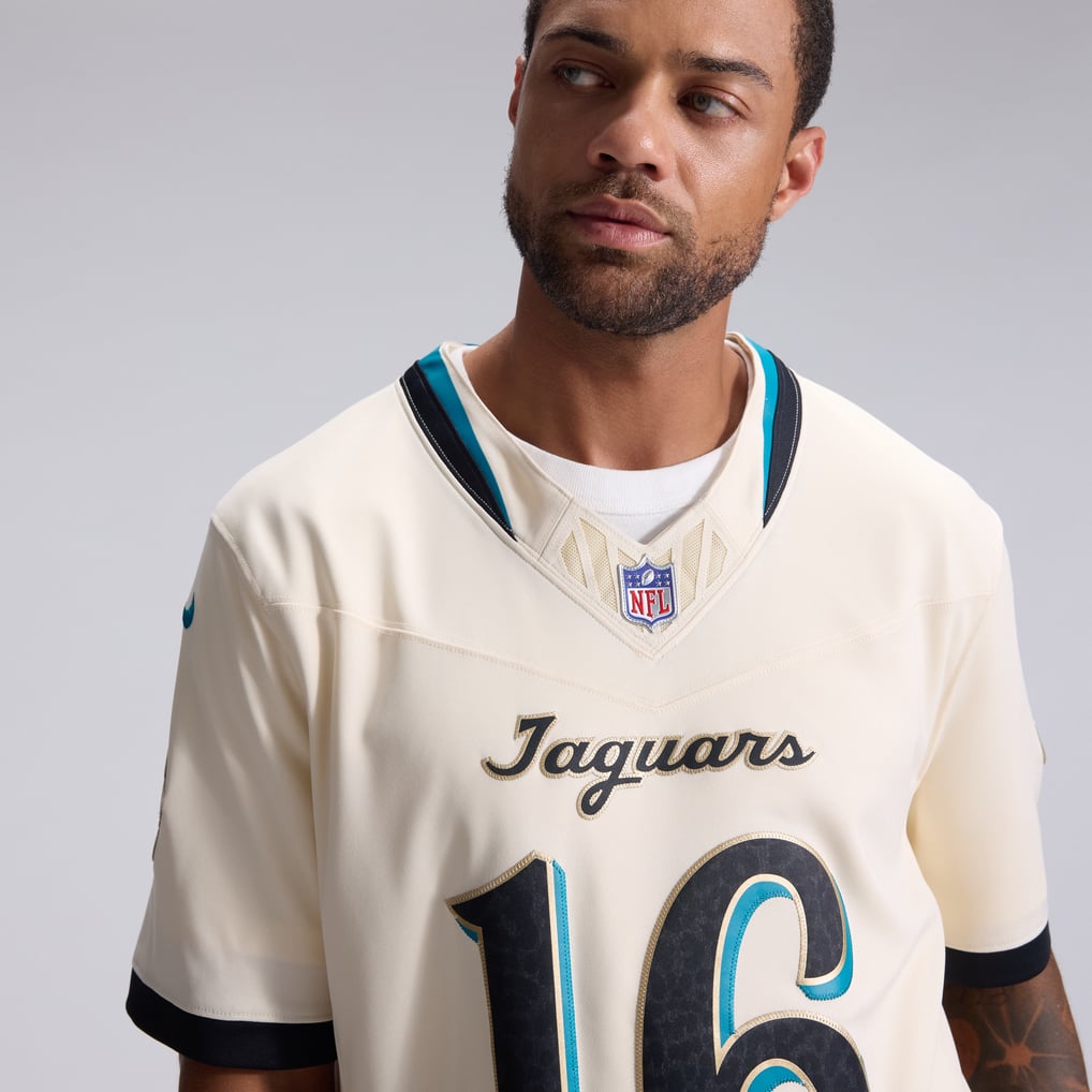 Men's Jacksonville Jaguars Trevor Lawrence Nike Natural 2026 Rivalries Collection Stitched Limited Jersey - Image 10