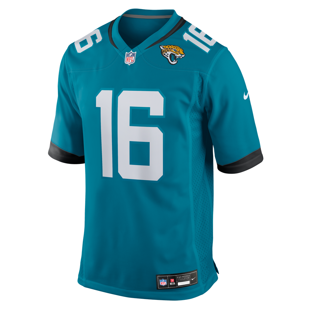 Men's Jacksonville Jaguars Trevor Lawrence Nike Teal Game Jersey - Image 3