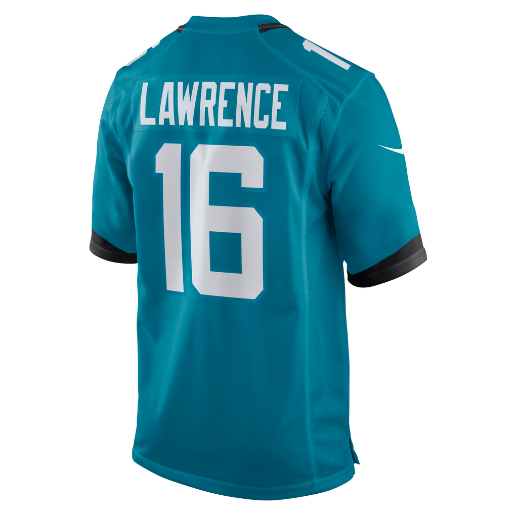 Men's Jacksonville Jaguars Trevor Lawrence Nike Teal Game Jersey - Image 4