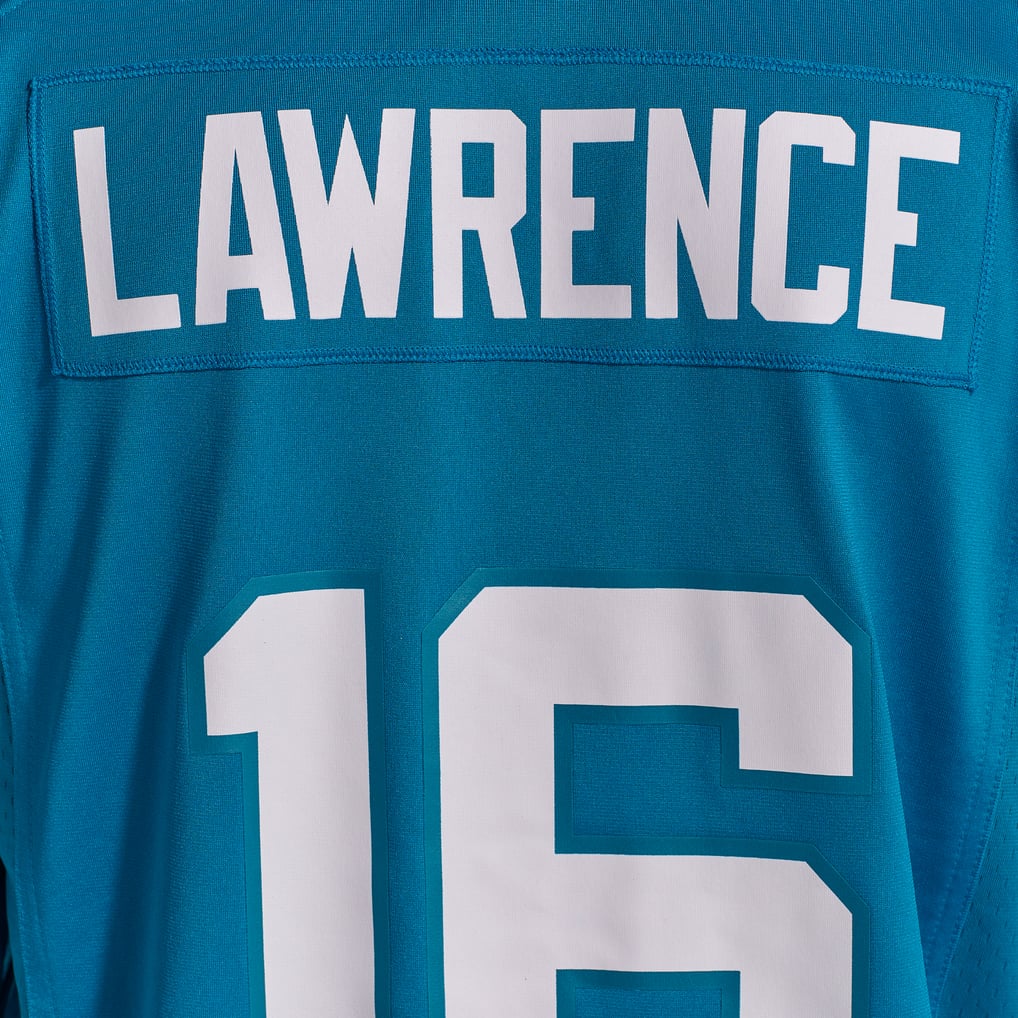 Men's Jacksonville Jaguars Trevor Lawrence Nike Teal Home Game Jersey - Image 12