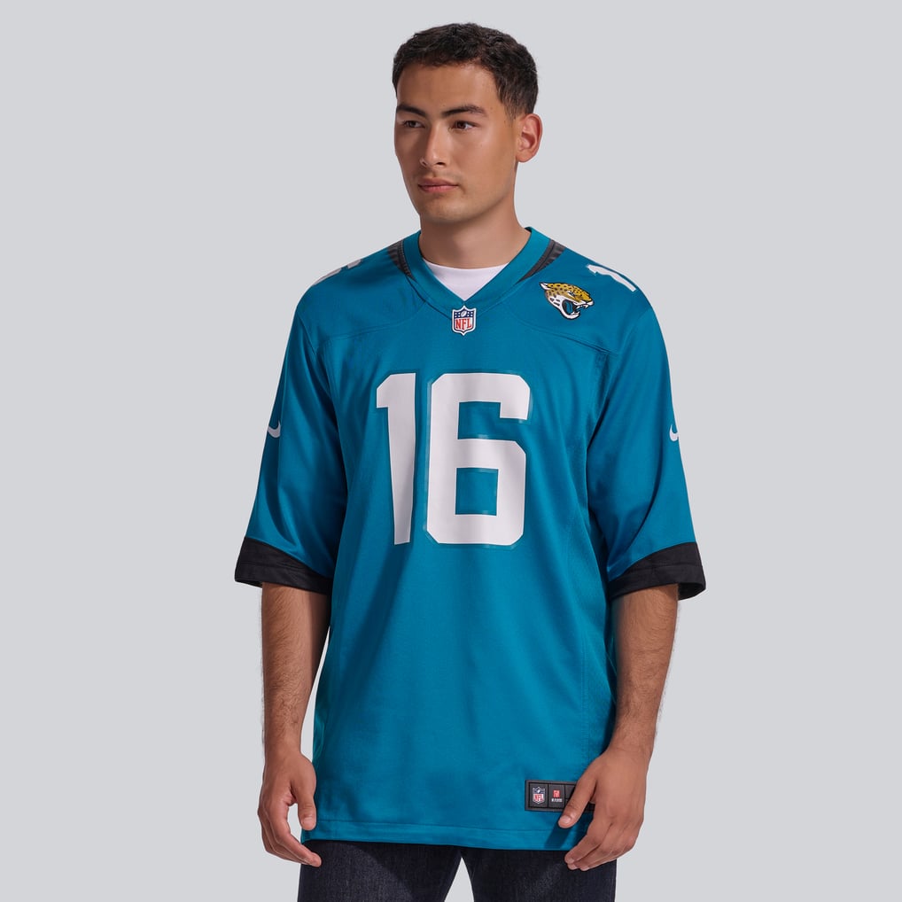 Men's Jacksonville Jaguars Trevor Lawrence Nike Teal Home Game Jersey - Image 3