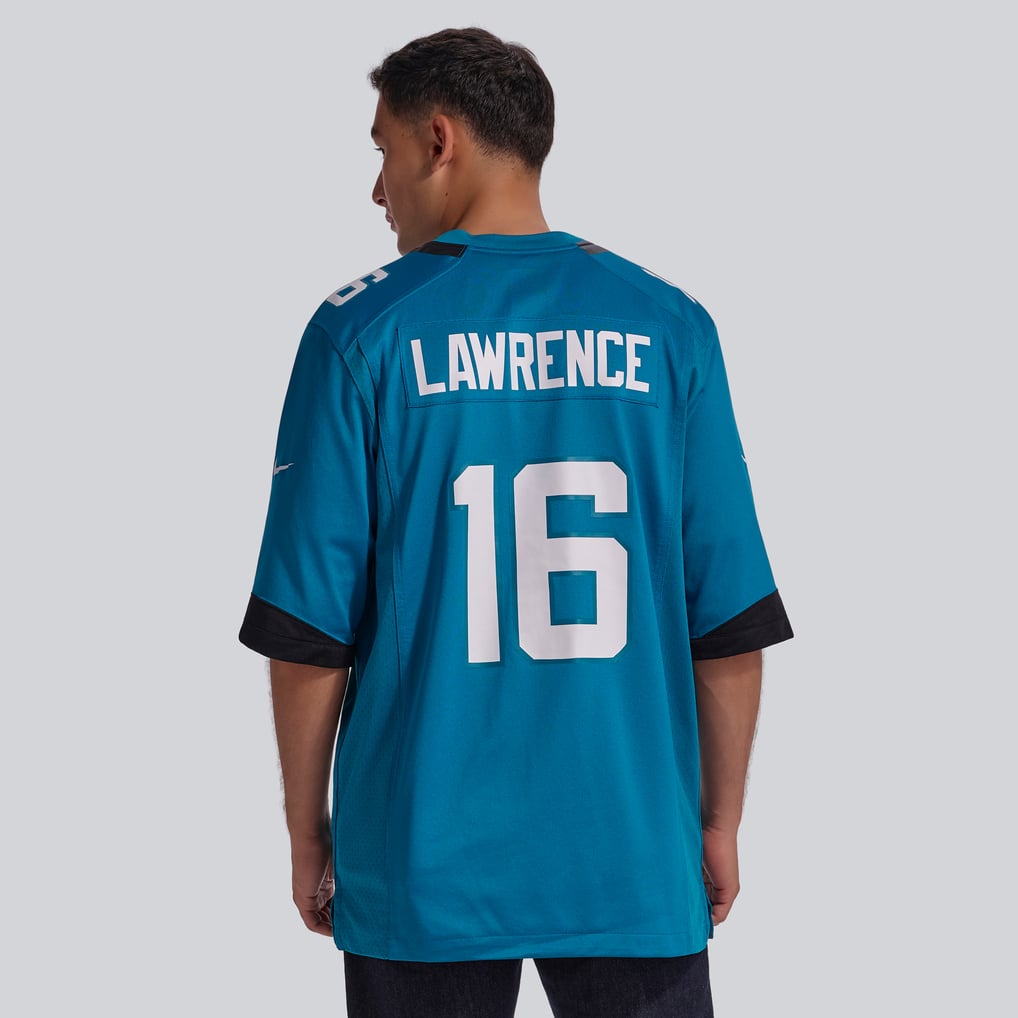 Men's Jacksonville Jaguars Trevor Lawrence Nike Teal Home Game Jersey - Image 4