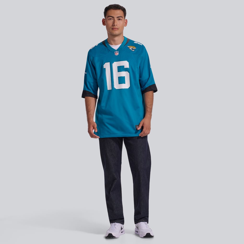 Men's Jacksonville Jaguars Trevor Lawrence Nike Teal Home Game Jersey - Image 5
