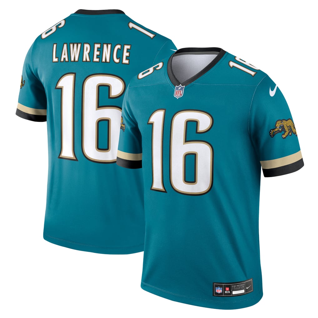Men's Jacksonville Jaguars Trevor Lawrence Nike Teal Legend Player Performance Top - Image 2