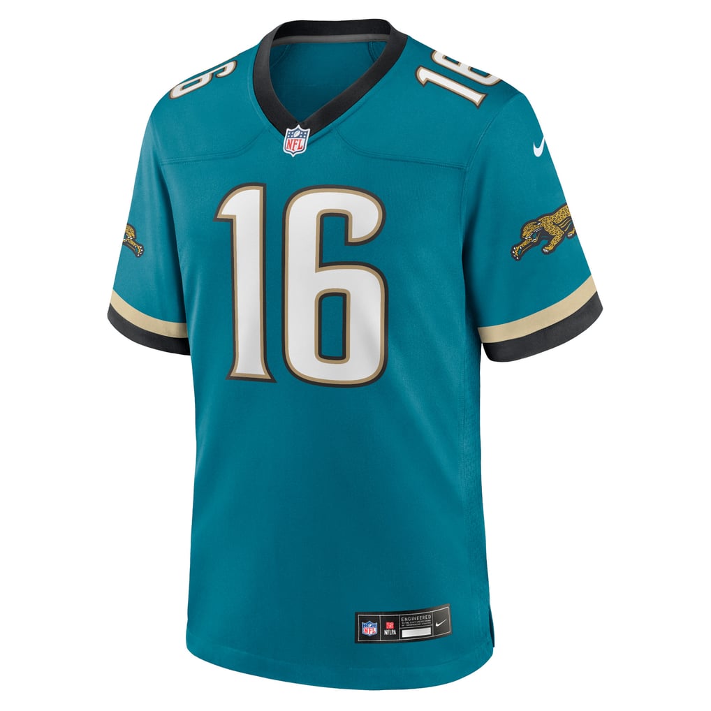 Men's Jacksonville Jaguars Trevor Lawrence Nike Teal Prowler Throwback Player Game Jersey - Image 3