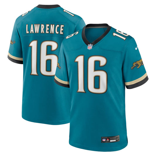 Men's Jacksonville Jaguars Trevor Lawrence Nike Teal Prowler Throwback Player Game Jersey - Image 1