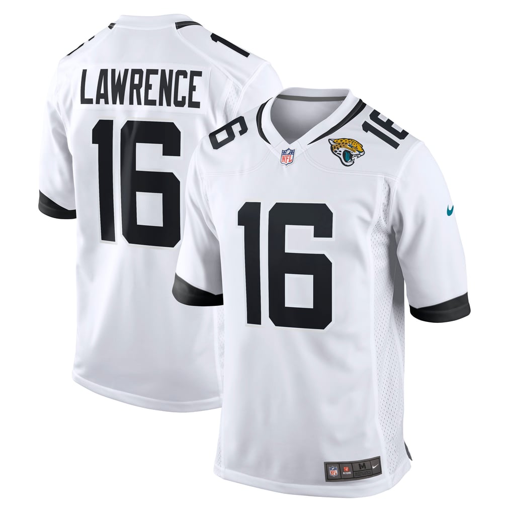 Men's Jacksonville Jaguars Trevor Lawrence Nike White Game Jersey - Image 1