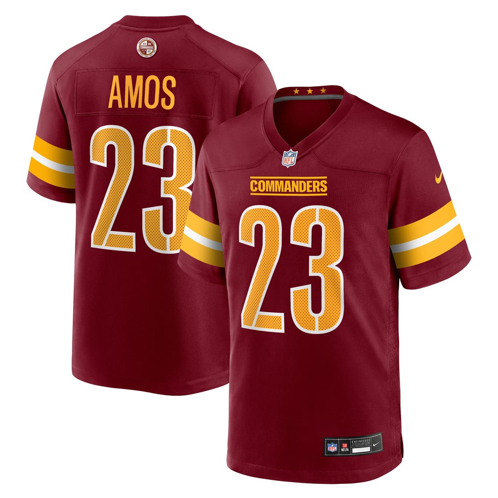 Men's Washington Commanders Trey Amos Nike  Burgundy Team Game Jersey - Image 2