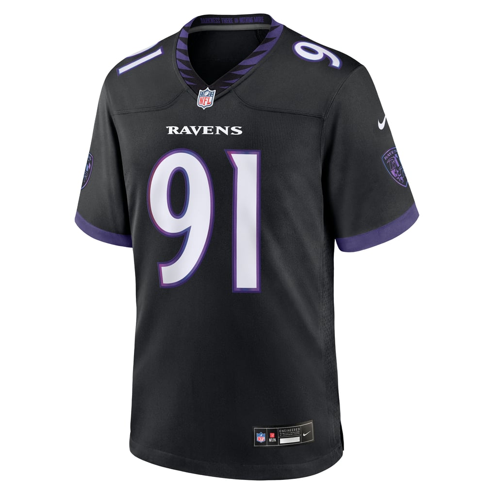 Men's Baltimore Ravens Trey Hendrickson Nike Black Alternate Game Jersey