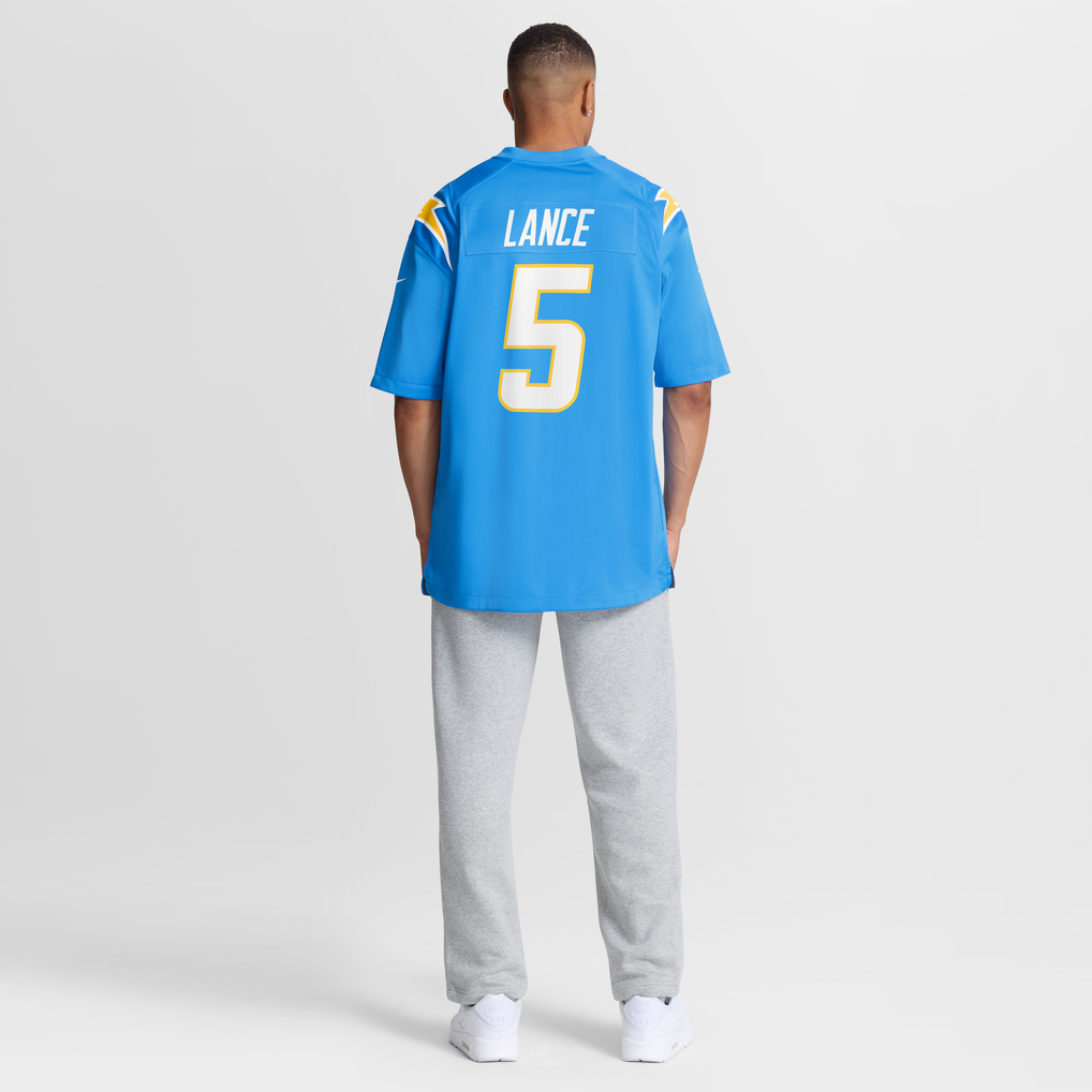 Men's Los Angeles Chargers Trey Lance Nike  Powder Blue Team Game Jersey - Image 9