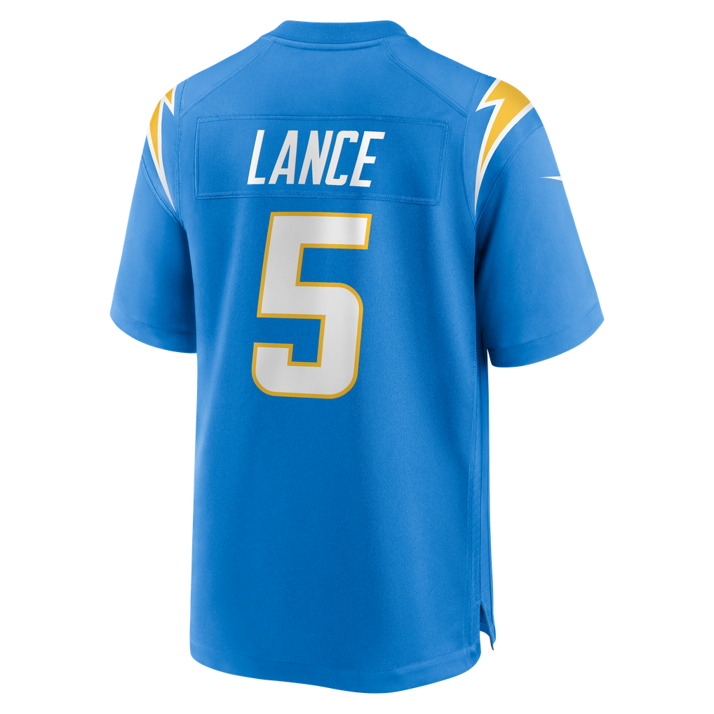Men's Los Angeles Chargers Trey Lance Nike  Powder Blue Team Game Jersey - Image 4