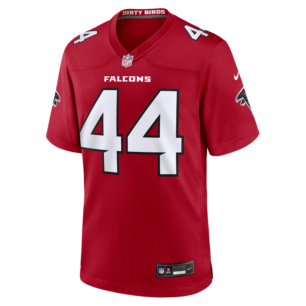 Men's Atlanta Falcons Trey Sermon Nike Red Team Game Jersey
