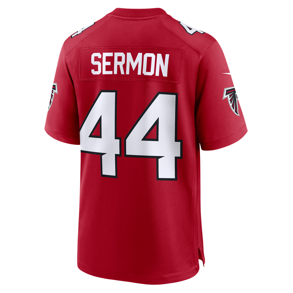 Men's Atlanta Falcons Trey Sermon Nike Red Team Game Jersey
