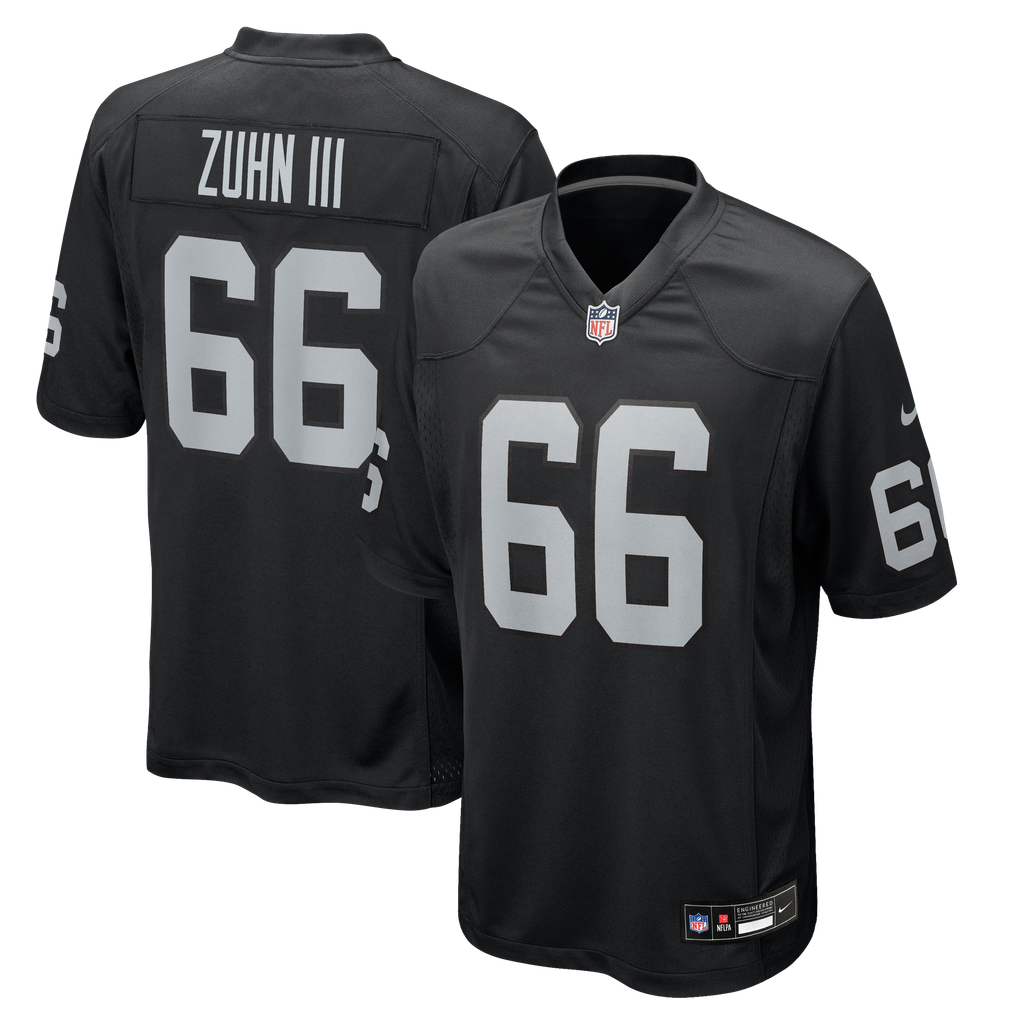 Men's Las Vegas Raiders Trey Zuhn III Nike Black Team Game Jersey - Image 2