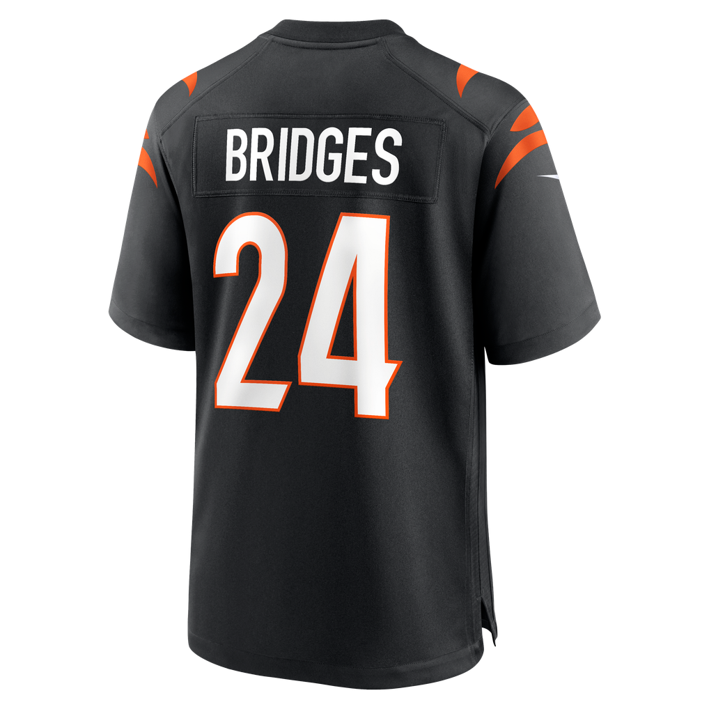 Men's Cincinnati Bengals Trikweze Bridges Nike Black Team Game Jersey - Image 6