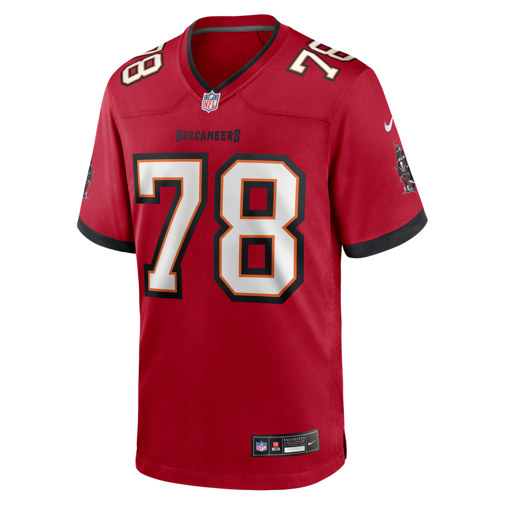 Men's Tampa Bay Buccaneers Tristan Wirfs Nike  Red  Game Jersey - Image 3