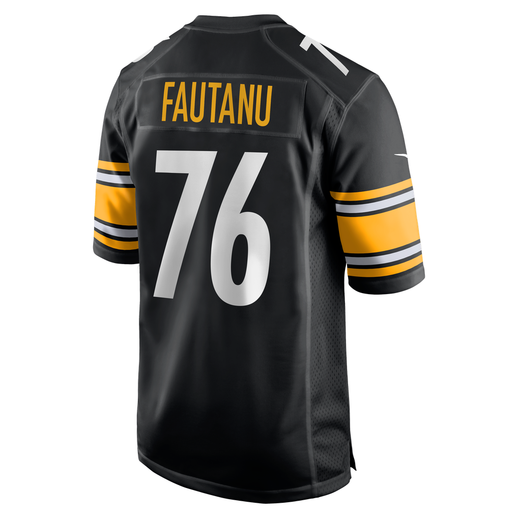 Men's Pittsburgh Steelers Troy Fautanu Nike Black  Player Game Jersey - Image 4