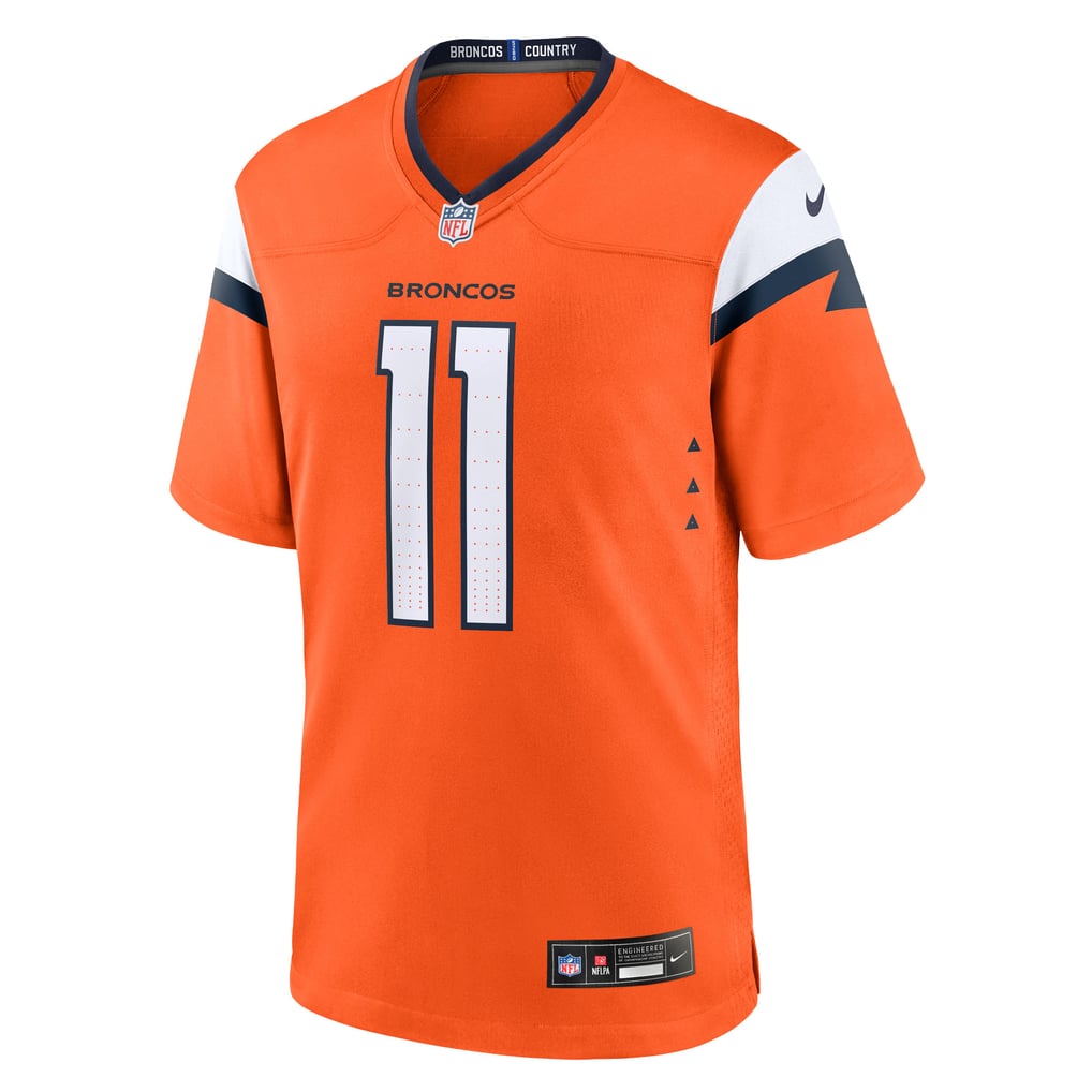 Men's Denver Broncos Troy Franklin Nike  Orange Team Game Jersey - Image 3