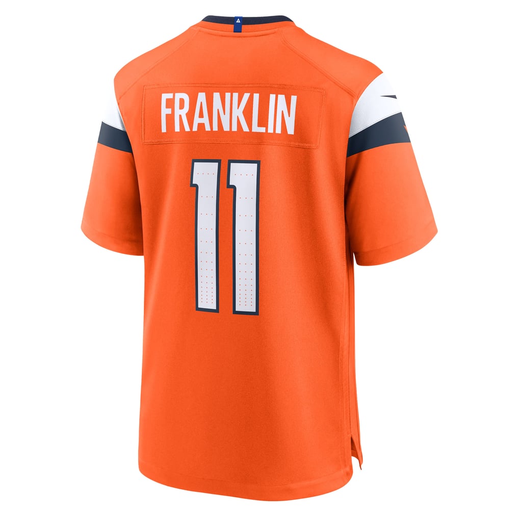 Men's Denver Broncos Troy Franklin Nike  Orange Team Game Jersey - Image 4