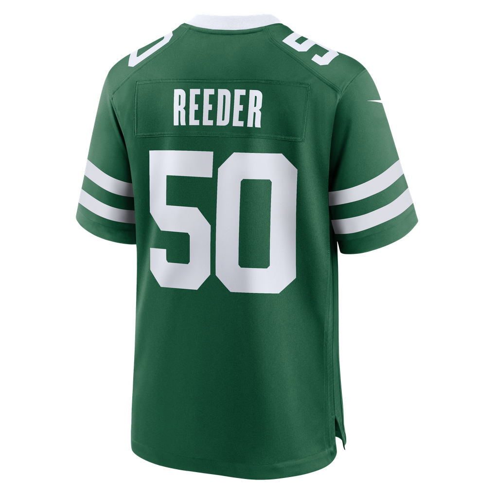 Men's New York Jets Troy Reeder Nike Legacy Green Team Game Jersey - Image 6