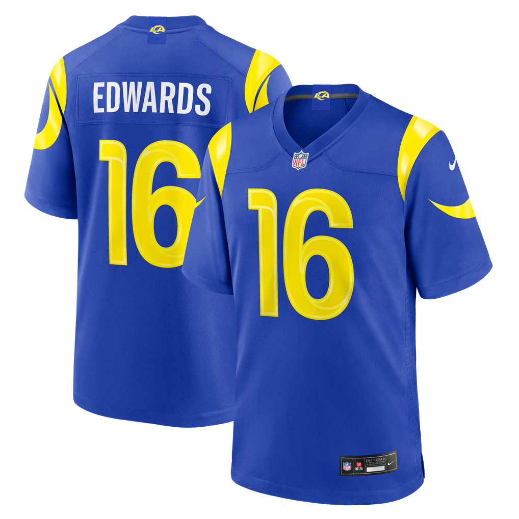 Men's Los Angeles Rams Tru Edwards Nike Royal Team Game Jersey - Image 2