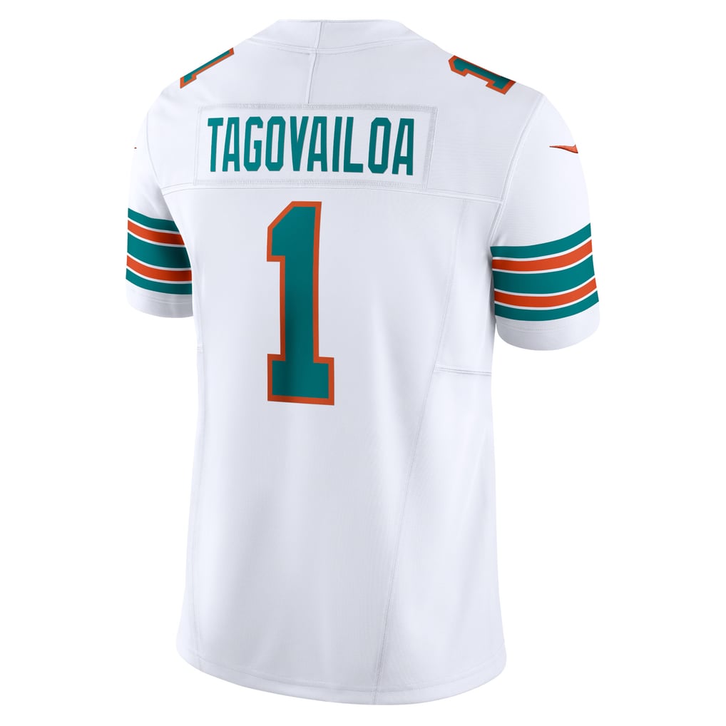 Men's Miami Dolphins Tua Tagovailoa Nike White Vapor F.U.S.E. Limited Jersey - Image 4
