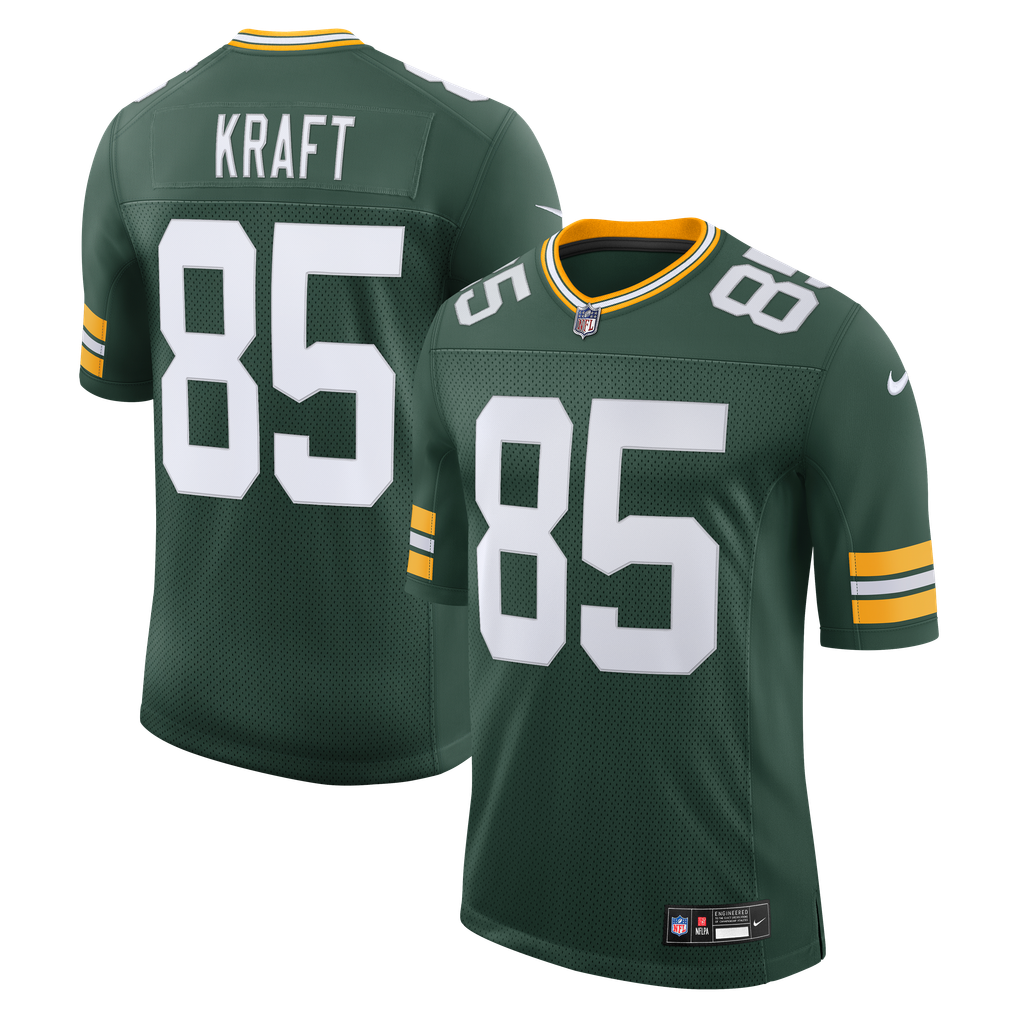 Men's Green Bay Packers Tucker Kraft Nike Green Vapor Untouchable Stitched Limited Jersey - Image 1