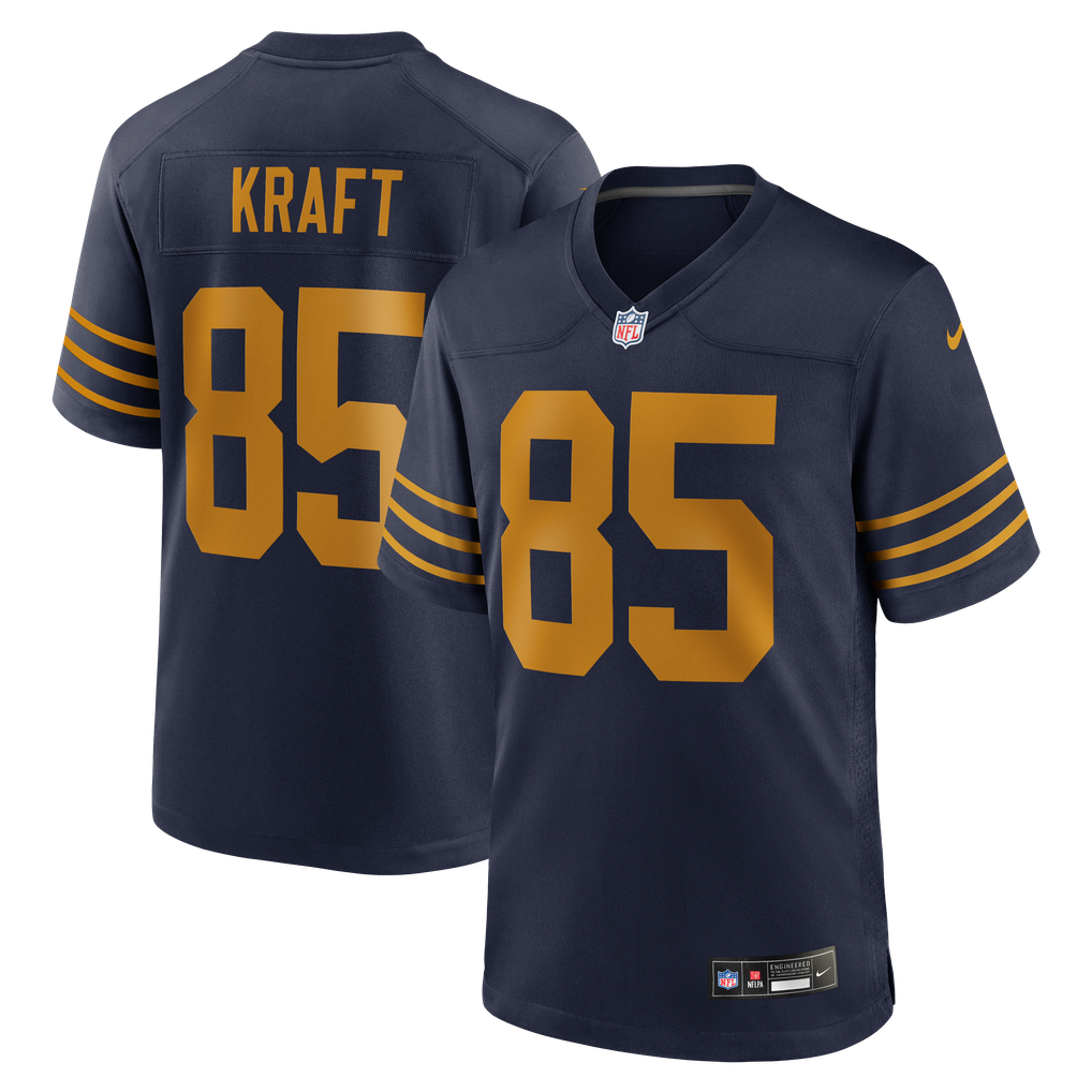 Men's Green Bay Packers Tucker Kraft Nike  Navy Alternate  Game Jersey - Image 2