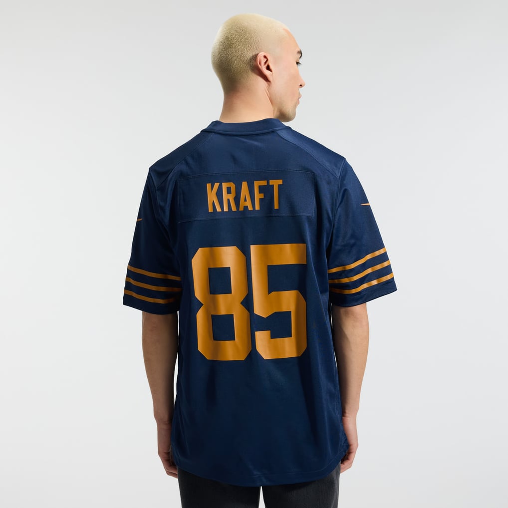 Men's Green Bay Packers Tucker Kraft Nike  Navy Alternate  Game Jersey - Image 4