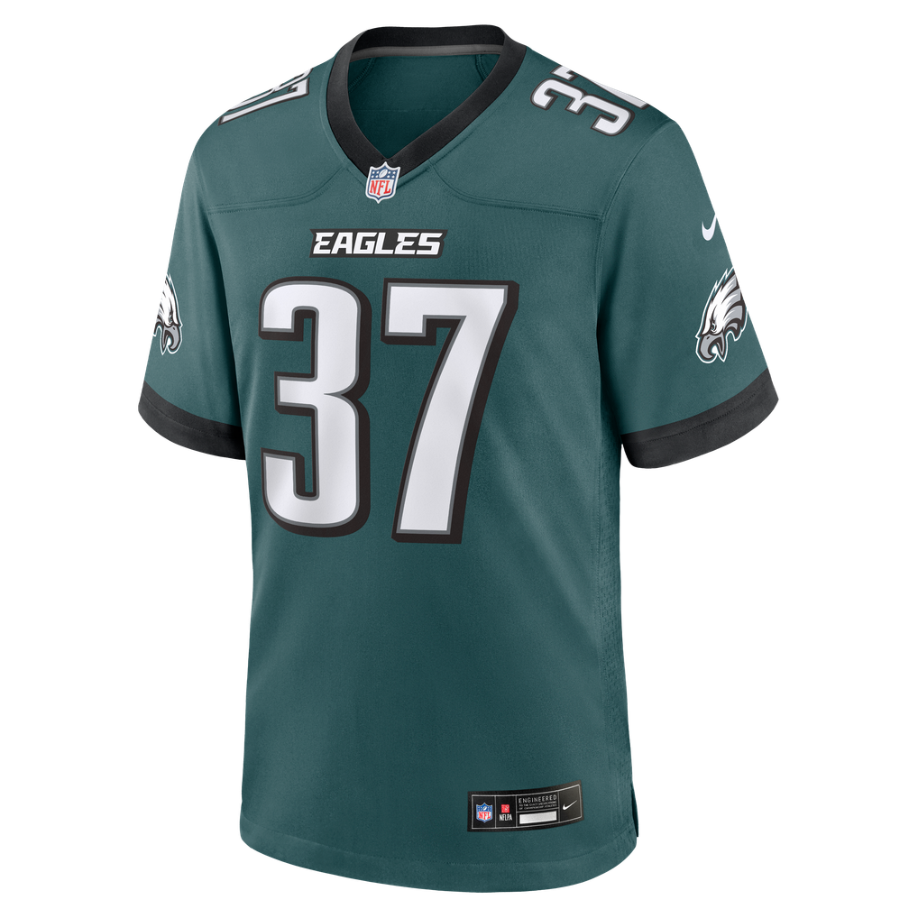 Men's Philadelphia Eagles Tucker Large Nike Midnight Green Team Game Jersey - Image 3