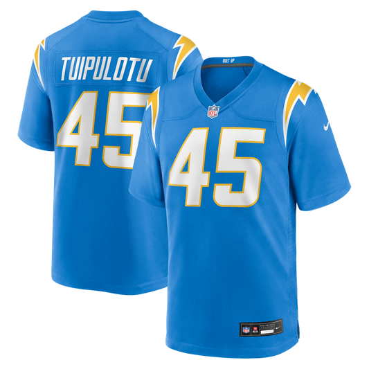 Men's Los Angeles Chargers Tuli Tuipulotu Nike Powder Blue Team Game Jersey - Image 1