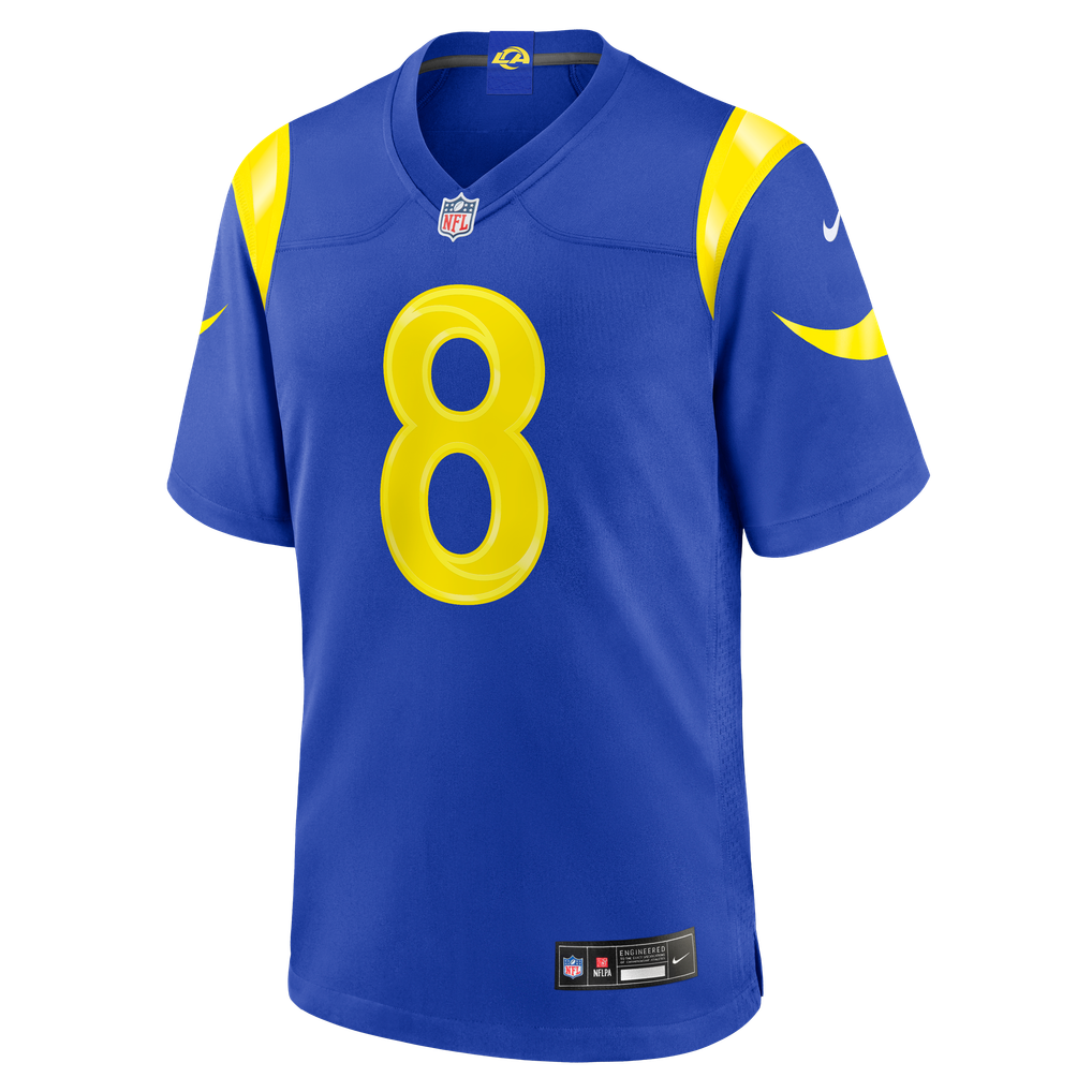 Men's Los Angeles Rams Tutu Atwell Nike Royal Team Game Jersey - Image 3
