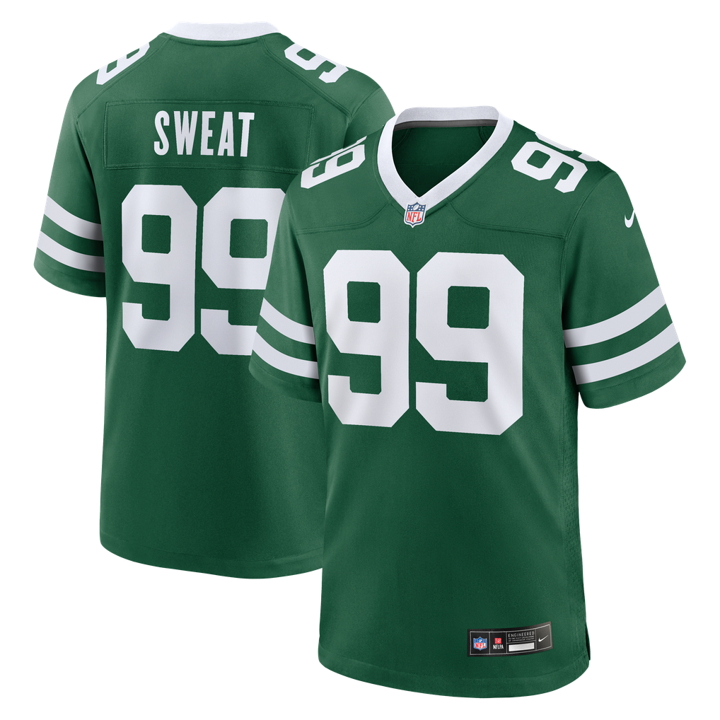 Men's New York Jets T'Vondre Sweat Nike Legacy Green Team Game Jersey - Image 1