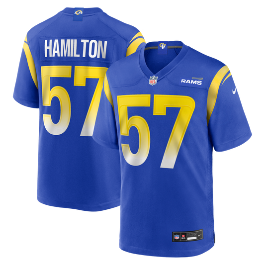 Men's Los Angeles Rams Ty Hamilton Nike  Royal Team Game Jersey - Image 1